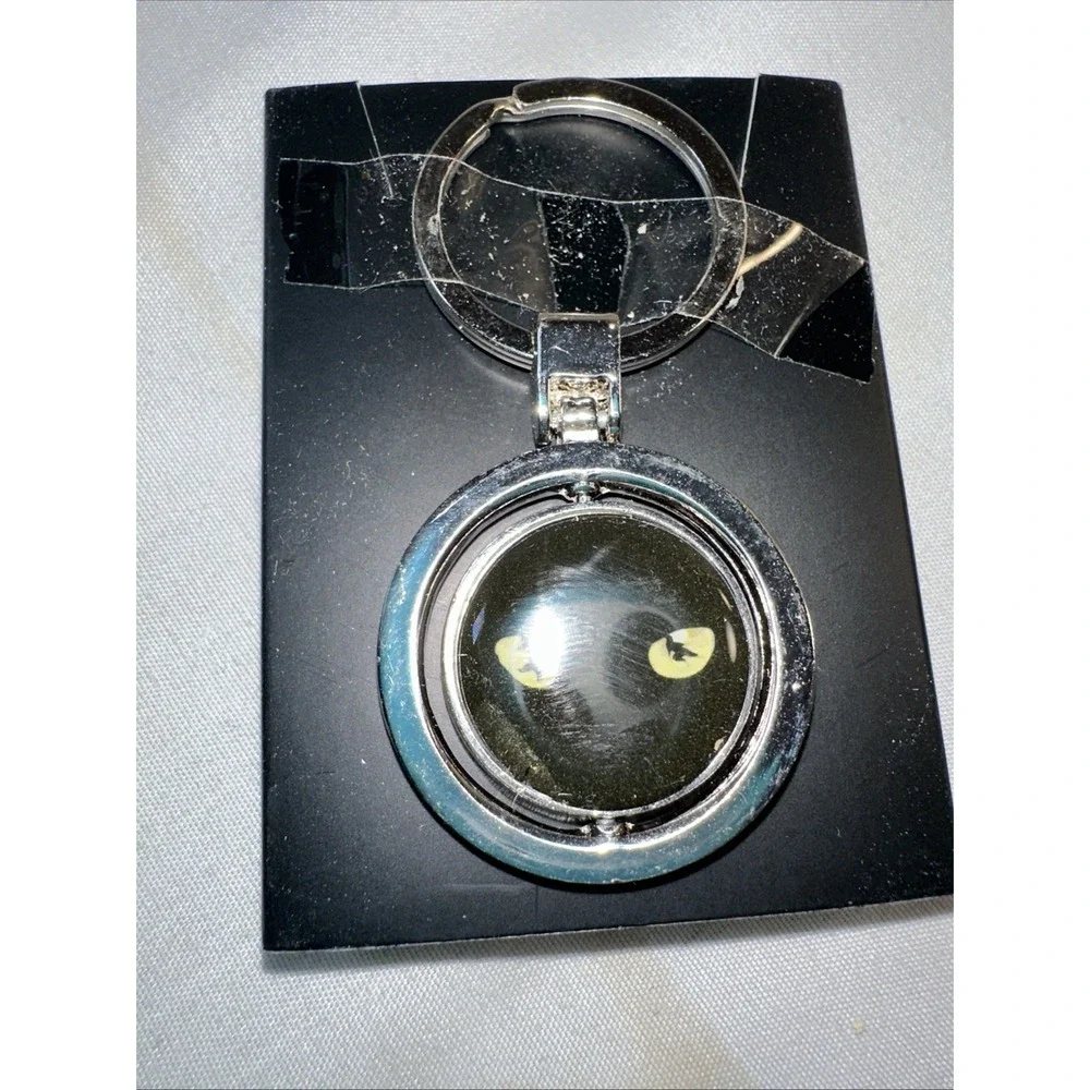 Vintage CATS Double Sided Rotating Keyring Keychain 1981  NIB